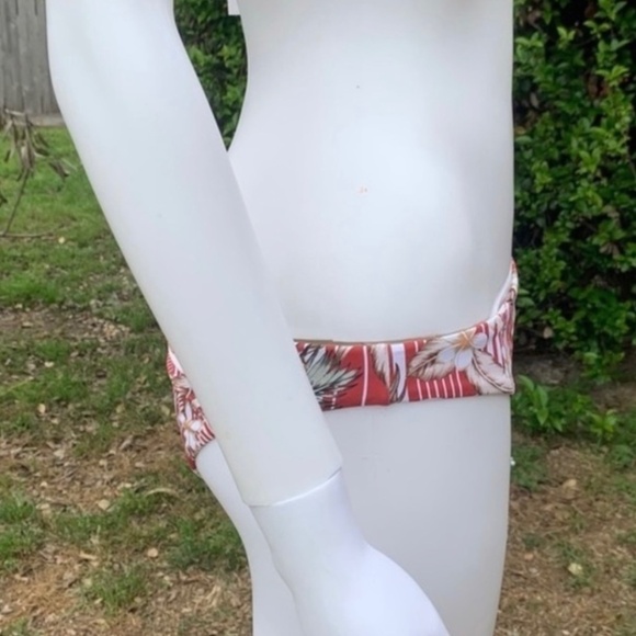 NWT Anthro Bikini Bottom Dolce Vita Tropical Print Cheeky Ruched Swim Bottom - Picture 9 of 10